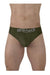 ErgoWear HIP Thongs Stretchy Quick - Dry Soft Microfibre Cypress Green Thong 1496 - SexyMenUnderwear.com