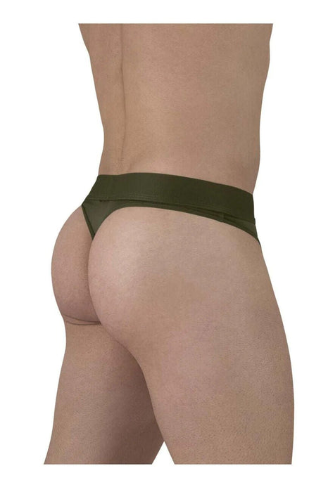 ErgoWear HIP Thongs Stretchy Quick - Dry Soft Microfibre Cypress Green Thong 1496 - SexyMenUnderwear.com