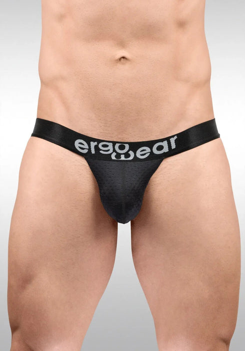 ErgoWear Jockstrap MAX Flow 3D Pouch Micro - Perforated Jock in Black 1686 - SexyMenUnderwear.com