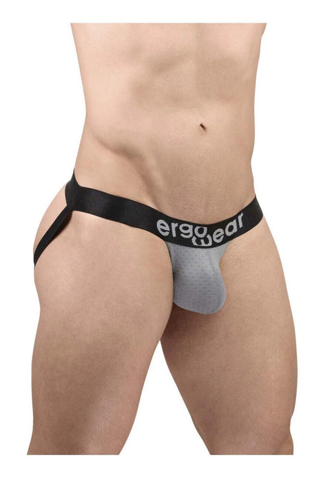 ErgoWear Jockstrap MAX Flow 3D Pouch Micro - Perforated Jock in Gray 1681 - SexyMenUnderwear.com