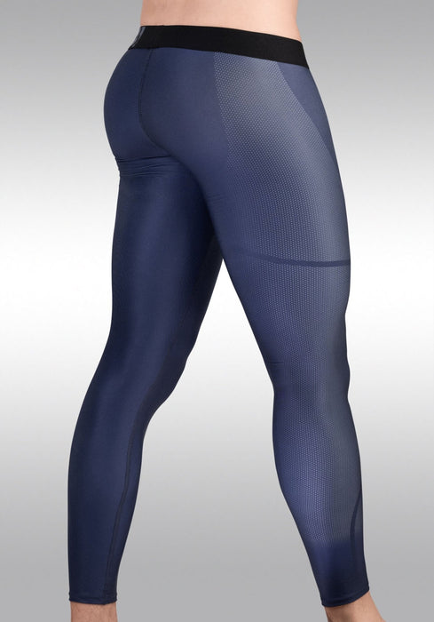 ErgoWear Leggings MAX SE Pants 3D - Nose Shaped Pouch Sports Tight Dark Blue 1608 - SexyMenUnderwear.com