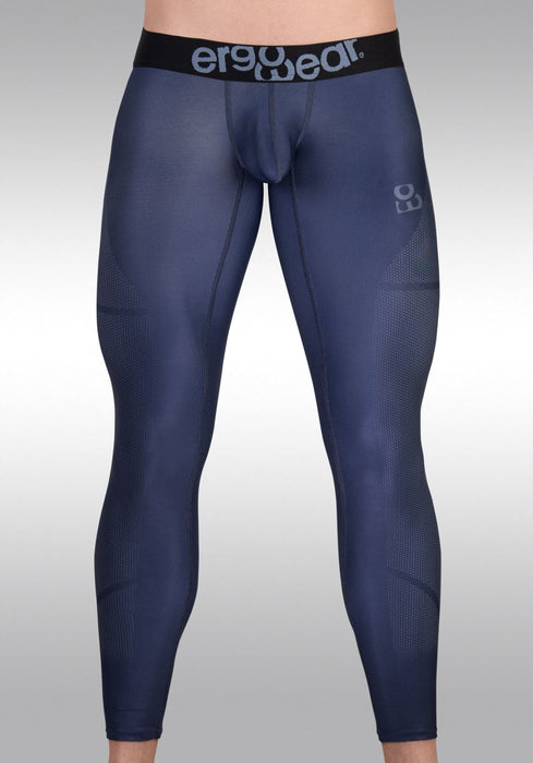 ErgoWear Leggings MAX SE Pants 3D - Nose Shaped Pouch Sports Tight Dark Blue 1608 - SexyMenUnderwear.com