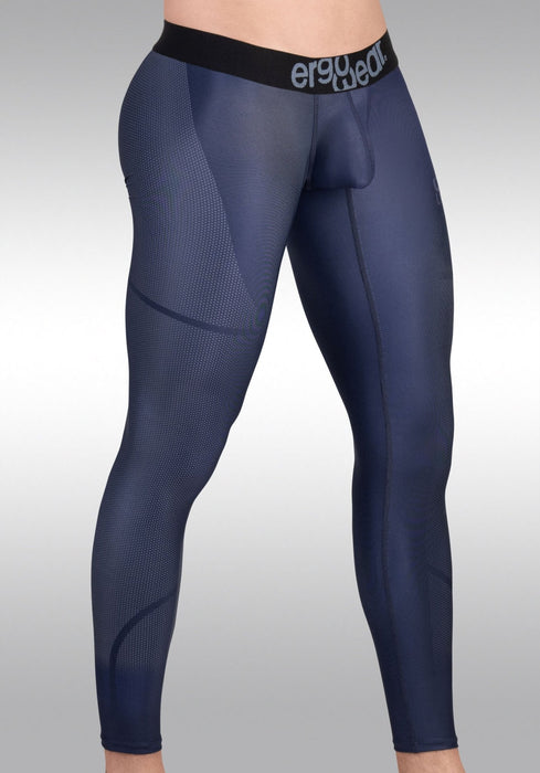 ErgoWear Leggings MAX SE Pants 3D - Nose Shaped Pouch Sports Tight Dark Blue 1608 - SexyMenUnderwear.com