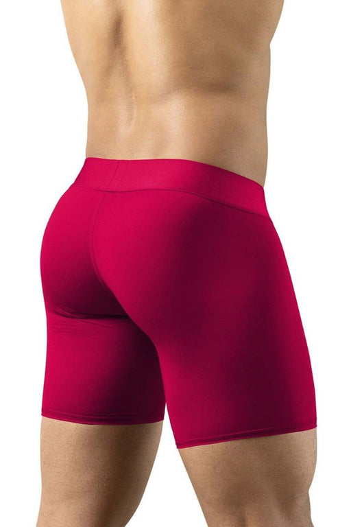 ErgoWear Long Boxer Briefs MAX Bold Stretchy Mid - Cut Boxer in Red 1745 102