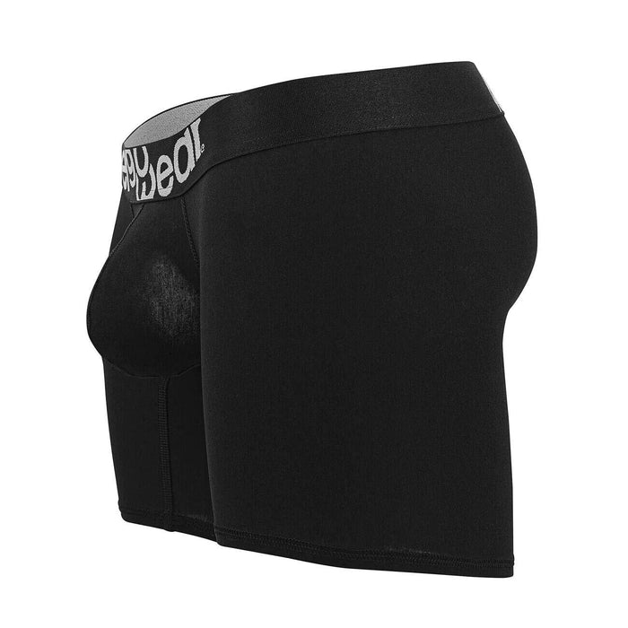 ErgoWear Long Boxer Briefs MAX Cotton Full Coverage Mid - Cut Black 1485 95 - SexyMenUnderwear.com