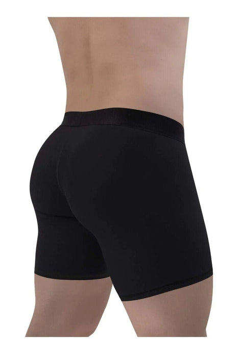 ErgoWear Long Boxer Briefs MAX Cotton Full Coverage Mid - Cut Black 1485 95 - SexyMenUnderwear.com