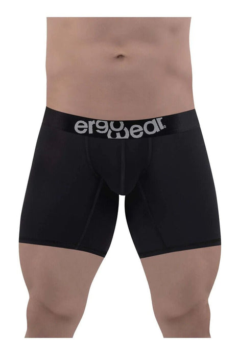 ErgoWear Long Boxer Briefs MAX Cotton Full Coverage Mid - Cut Black 1485 95 - SexyMenUnderwear.com