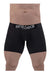 ErgoWear Long Boxer Briefs MAX Cotton Full Coverage Mid - Cut Black 1485 95 - SexyMenUnderwear.com