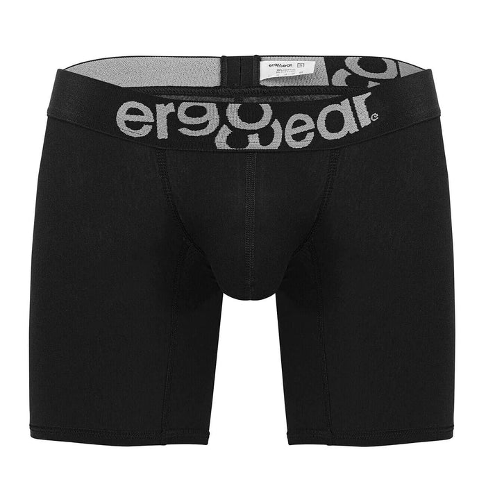 ErgoWear Long Boxer Briefs MAX Cotton Full Coverage Mid - Cut Black 1485 95 - SexyMenUnderwear.com