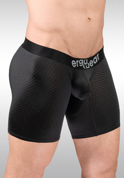 ErgoWear Long Boxer Briefs MAX Flow 3D - Pouch Micro Perforated Midcut Black 16901