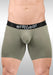 ErgoWear Long Boxer Briefs MAX Flow 3D - Pouch Perforated Midcut Smoke Green 1680 - SexyMenUnderwear.com