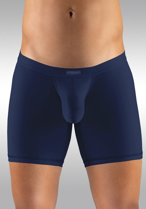 ErgoWear Long Boxer SLK Midcut Hyper - Soft 3Dimensional Pouch in Navy Blue 1655 23 - SexyMenUnderwear.com