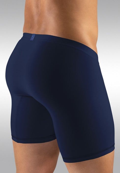 ErgoWear Long Boxer SLK Midcut Hyper - Soft 3Dimensional Pouch in Navy Blue 1655 23 - SexyMenUnderwear.com