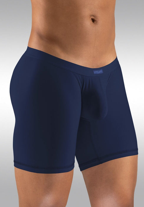 ErgoWear Long Boxer SLK Midcut Hyper - Soft 3Dimensional Pouch in Navy Blue 1655 23 - SexyMenUnderwear.com