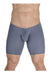 ERGOWEAR Long Boxer X4D Seamed Pouch Mid - Cut Smoke Blue 1598 92 - SexyMenUnderwear.com