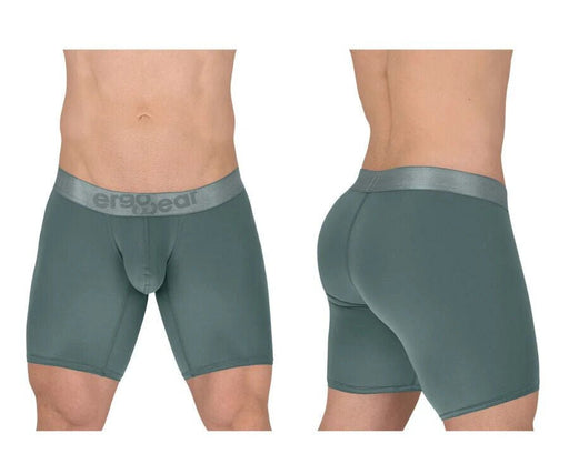 ErgoWear Long Length Boxer Briefs MAX XX Stretchy Mid - Cut Light Teal 16281