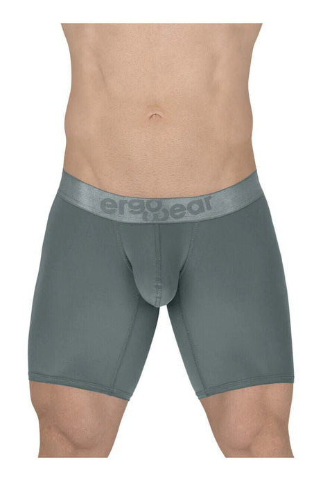 ErgoWear Long Length Boxer Briefs MAX XX Stretchy Mid - Cut Light Teal 1628 - SexyMenUnderwear.com