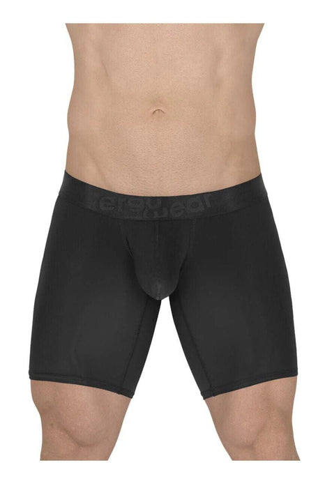 ErgoWear Long Length Boxer MAX XX Mid - Cut Stretchy Black 1620 - SexyMenUnderwear.com