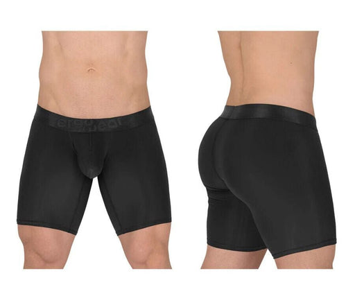 ErgoWear Long Length Boxer MAX XX Mid - Cut Stretchy Black 1620 - SexyMenUnderwear.com