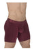 ErgoWear Long Length Boxer MAX XX Mid - Cut Stretchy Pomegranate Red 1624 - SexyMenUnderwear.com