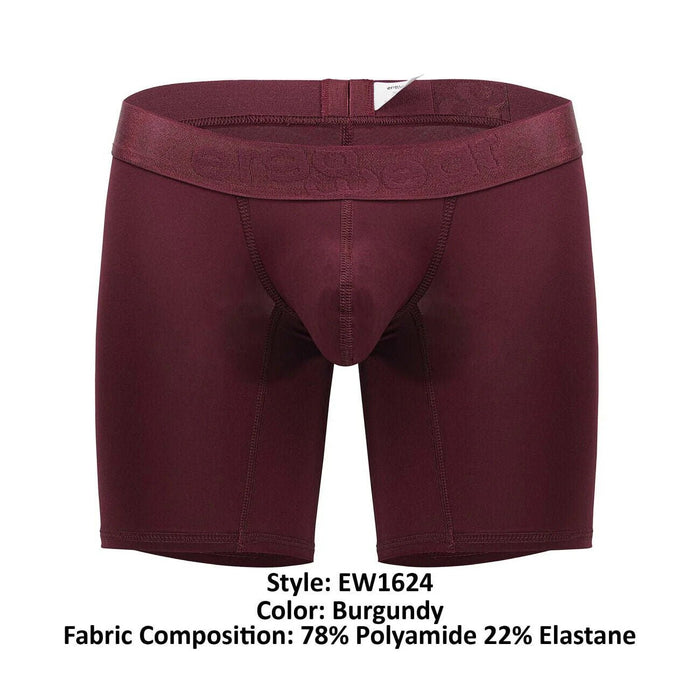 ErgoWear Long Length Boxer MAX XX Mid - Cut Stretchy Pomegranate Red 1624 - SexyMenUnderwear.com