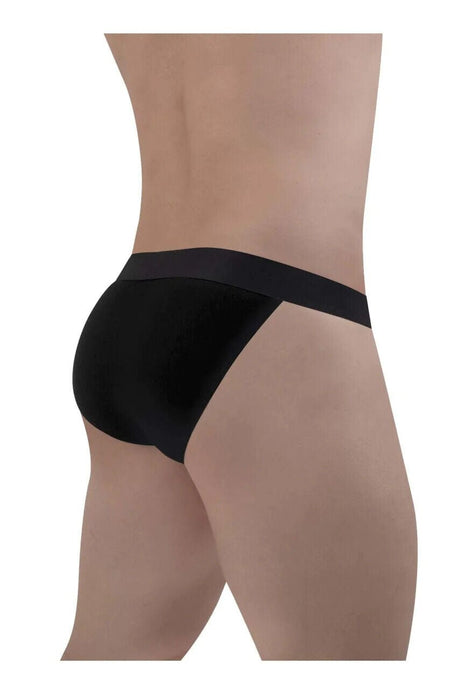 ErgoWear MAX Cotton Bikini Briefs Sporty Edge Low - Rise Brief Black 1483 95 - SexyMenUnderwear.com