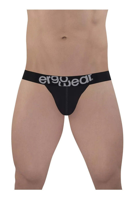 ErgoWear MAX Cotton Bikini Briefs Sporty Edge Low - Rise Brief Black 1483 95 - SexyMenUnderwear.com