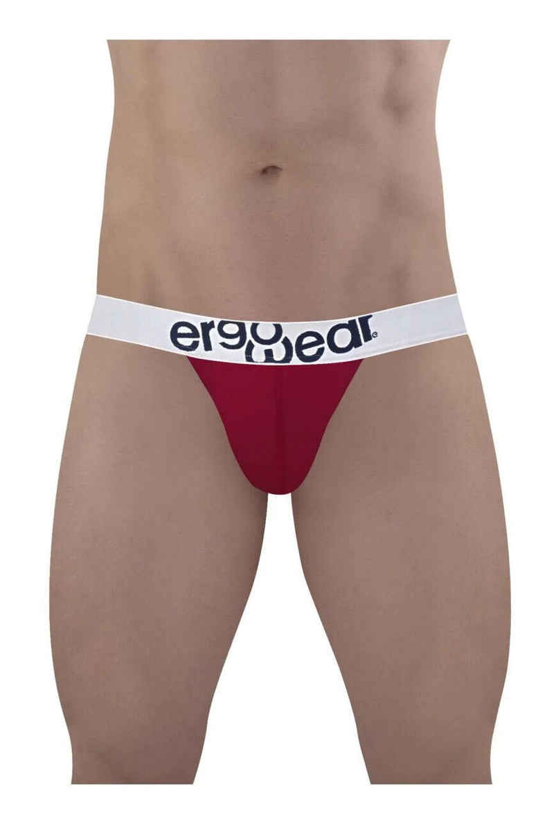 ErgoWear MAX Cotton Thong Low - Rise Snug Fit Thong Red Garnet 14783