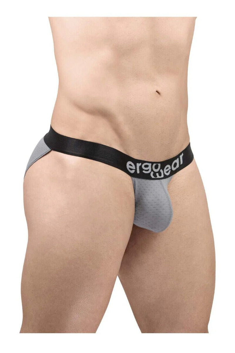 ErgoWear MAX Flow Bikini Briefs 3D - Pouch Micro Perforated Brief Gray 16833