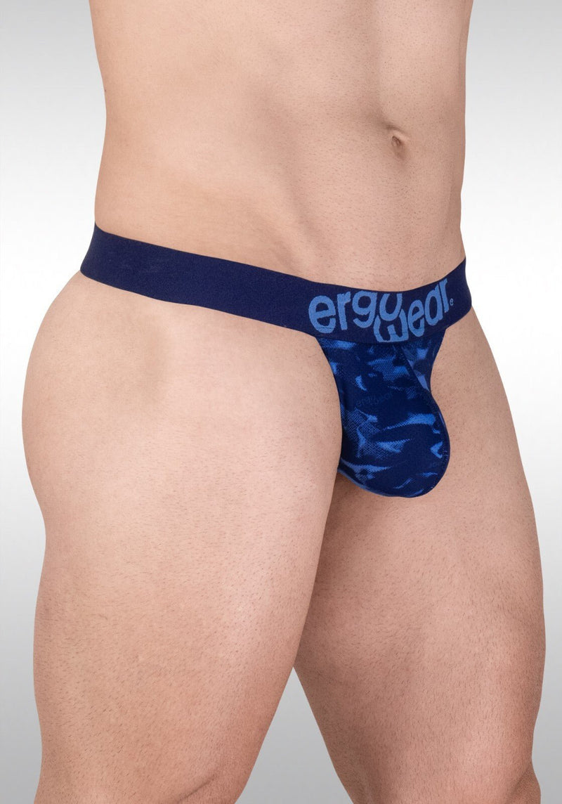 ErgoWear MAX SE Camo G - String 3D Pouch Micro Mesh Stretch Thong Blue 1718 1292