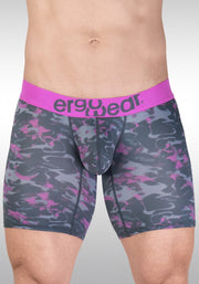 ErgoWear MAX SE Camo Midcut 3D Pouch Micro Mesh Long Boxer Briefs Pink 1717 1311