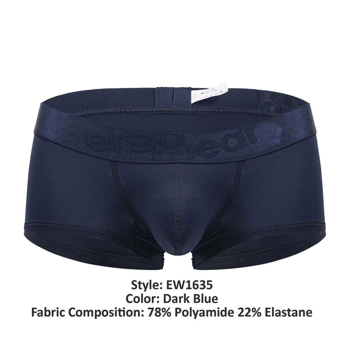 ErgoWear MAX XX Boxer Trunks Stretch Short Length Boxer in Dark Blue 1635 - SexyMenUnderwear.com