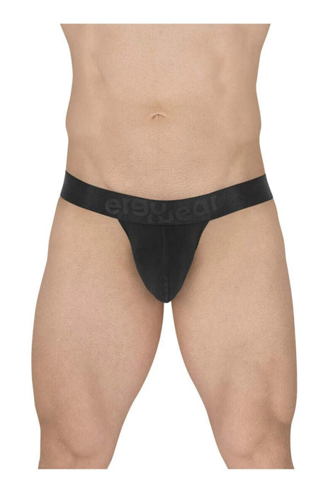 ErgoWear MAX XX G - String Elastic Stretchy Waistband Black Low - Rise Thong 1617 - SexyMenUnderwear.com