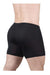 ErgoWear MidCut X4D Long Boxer Briefs 3D Seamed Pouch in Black 1702 - SexyMenUnderwear.com