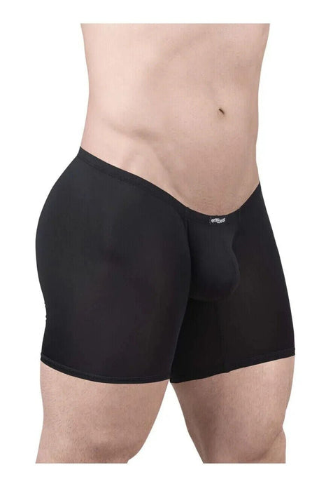 ErgoWear MidCut X4D Long Boxer Briefs 3D Seamed Pouch in Black 1702 - SexyMenUnderwear.com