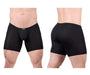 ErgoWear MidCut X4D Long Boxer Briefs 3D Seamed Pouch in Black 1702 - SexyMenUnderwear.com