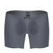 ErgoWear MidCut X4D Long Boxer Briefs 3D Seamed Pouch in Gray 1706 - SexyMenUnderwear.com