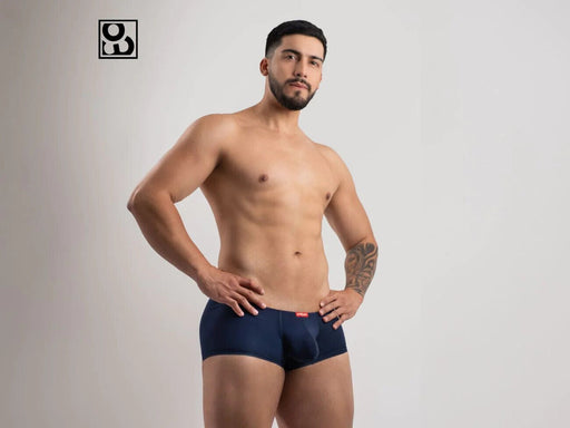 ERGOWEAR Mini Boxer X4D Seamed Pouch Low - Rise Trunks Navy Blue 1601 93 - SexyMenUnderwear.com