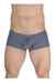 ErgoWear Mini - Boxer X4D Vertical Seamed Pouch Trunks Smoke Blue 1597 93 - SexyMenUnderwear.com