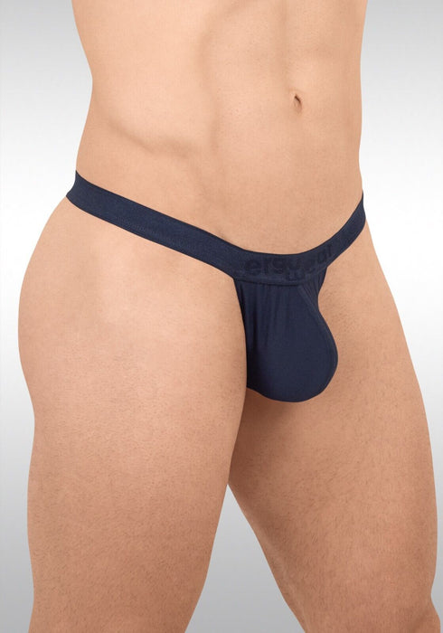 ErgoWear SLK Thongs 3 Dimensional Pouch in Navy Blue 1652 6 - SexyMenUnderwear.com