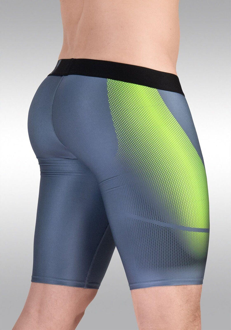 ErgoWear Sports Leggings Biker Short MAX SE 3D Nose Shaped Pouch Grey/Green 16031
