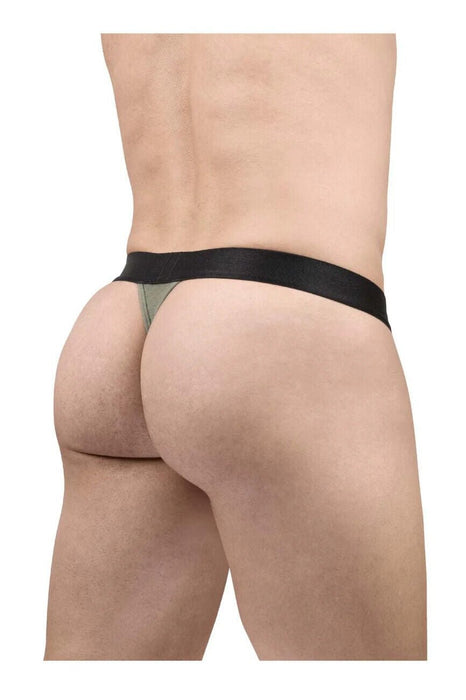 ErgoWear String MAX Flow 3D Pouch Micro - Perforated Thong Smoke Green 1677 - SexyMenUnderwear.com