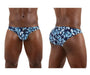 ErgoWear Swimwear FEEL Swim - Bikini Briefs 3D Pouch Drawstring Abstract Blue 1697 19 - SexyMenUnderwear.com