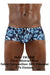 ErgoWear Swimwear FEEL Swim - Trunks 3D Pouch Drawstring Abstract Blue 1698 - SexyMenUnderwear.com