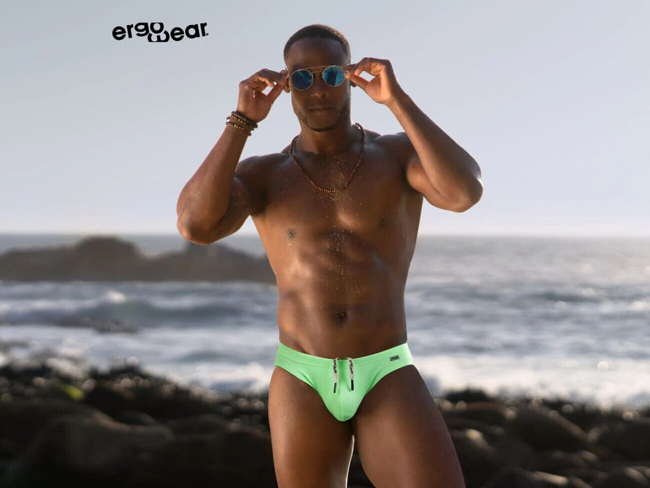 ErgoWear Swimwear SW X4D Swim Bikini Briefs in Bright Green 1692 - SexyMenUnderwear.com