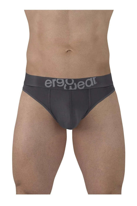 ErgoWear Thong HIP Stretchy Quick - Dry Soft Microfibre Thongs Shark Gray 1493 - SexyMenUnderwear.com