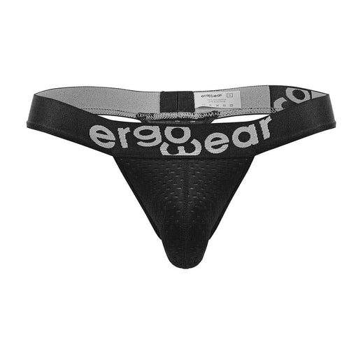 ErgoWear Thong MAX Flow 3D Pouch Micro - Perforated Men G - String Black 16871