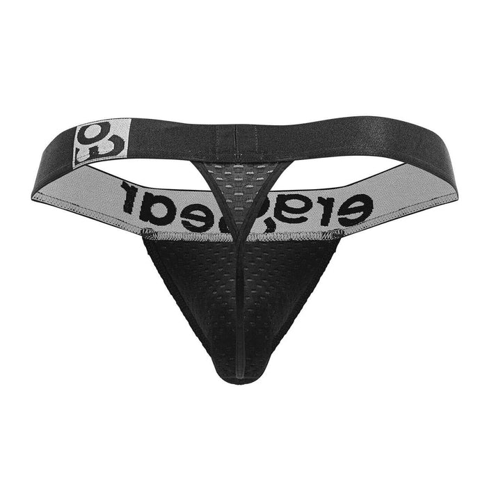 ErgoWear Thong MAX Flow 3D Pouch Micro - Perforated Men G - String Black 1687 - SexyMenUnderwear.com