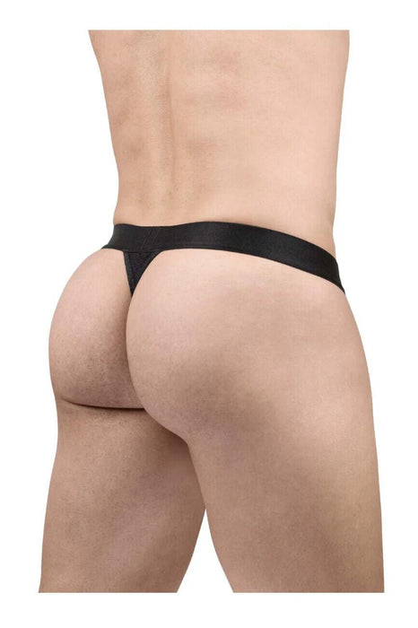 ErgoWear Thong MAX Flow 3D Pouch Micro - Perforated Men G - String Black 1687 - SexyMenUnderwear.com