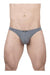 ErgoWear Thong X4D Quick Dry and Resilient Soft Thongs in Gray 1703 - SexyMenUnderwear.com